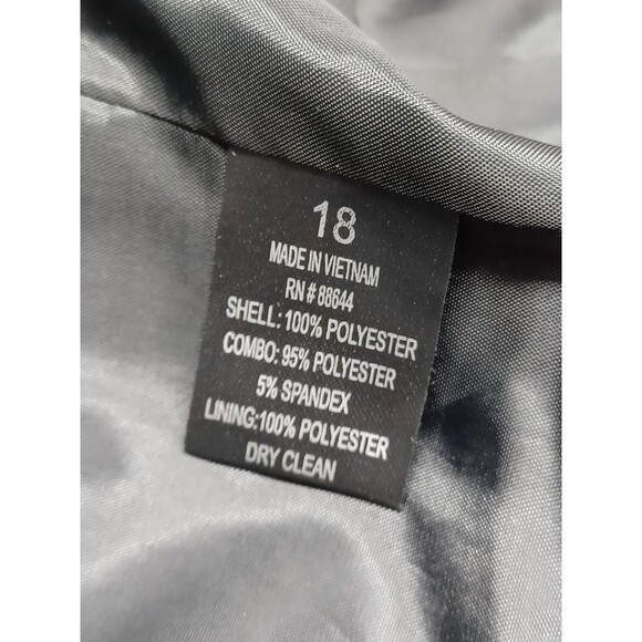 JM Studio by John Meyer Sz 18 Blue White  Long Cardigan Blazer Jacket - Picture 9 of 9